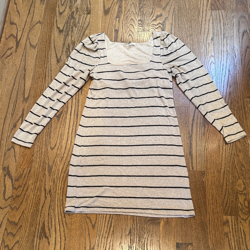 Z Supply Beige Dress w/black stripes